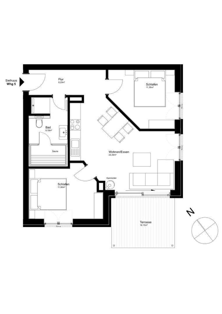 Sielhuus 5, Ferienwohnung Mit Sauna In Fedderwardersiel Butjadingen Exteriér fotografie